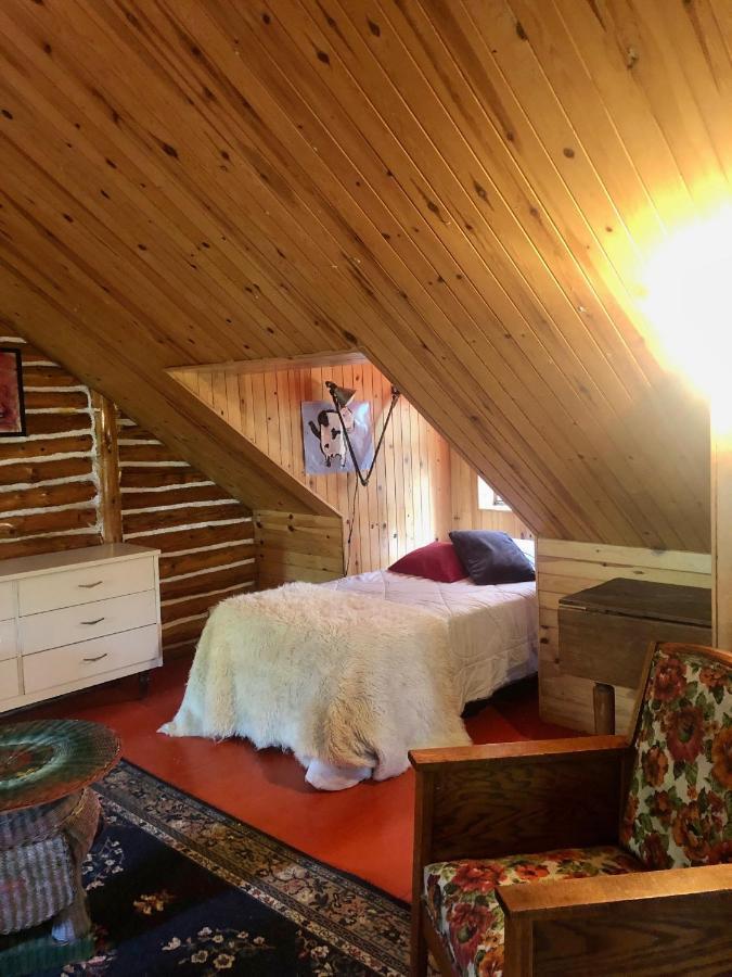Chalet En Bois Rond Mauricie Saint-Alexis-des-Monts Exterior foto